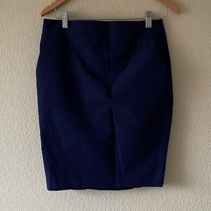 Blue express pencil skirt with pockets